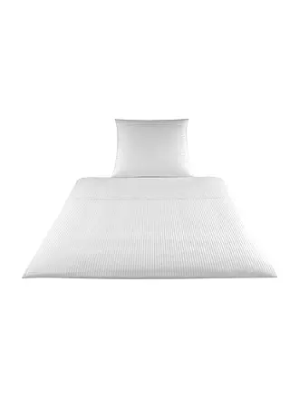 ELEGANTE | Linge de lit en damas Milano 70x90cm/140x200cm Blanc | 